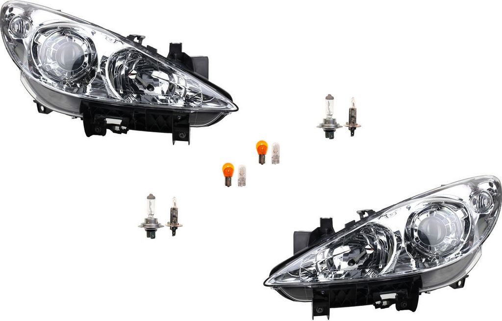 Johns, Scheinwerfer Halogen HSW passend für Peugeot 307 07/05- mit Leuchtmittel Satz LR 620886 620686