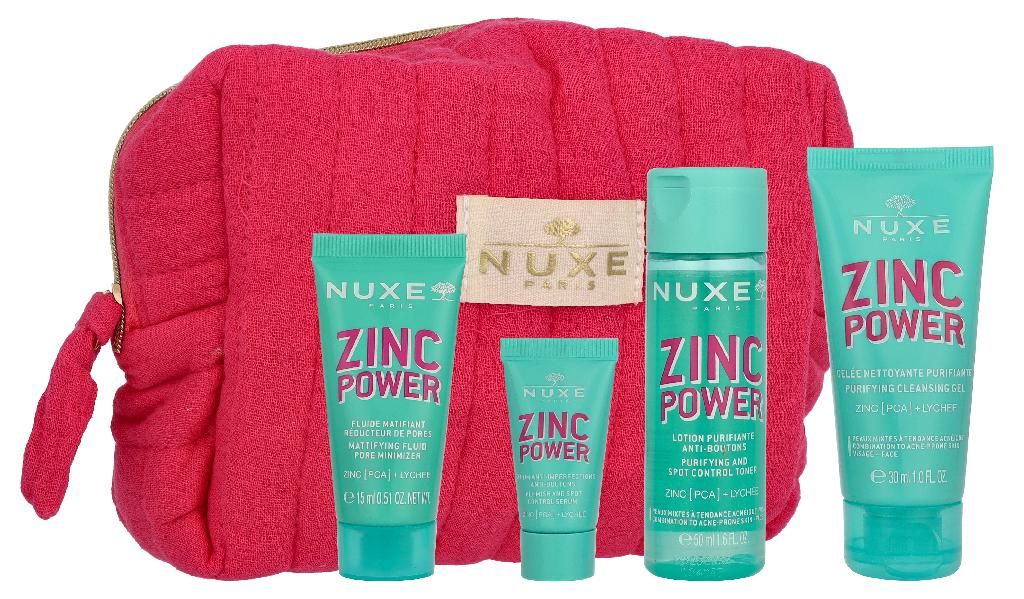 Nuxe Zinc Power Reisset: Reinigingsgel 50 ml / Toner 30 ml Productafbeelding 