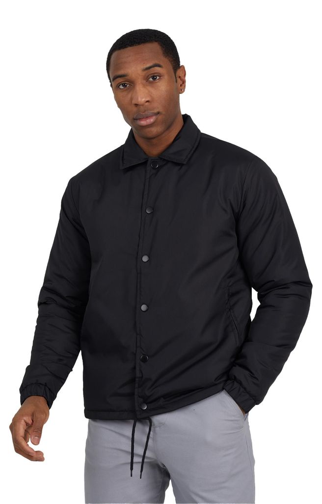 Brave Soul - Trainerjacke für Herren, Wattiert WH121 (L) (Schwarz)