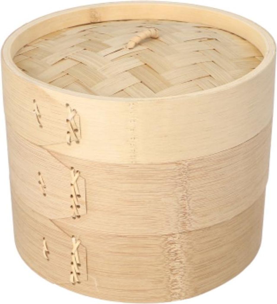Dampfgarer Bambus "ASIA" Ø 18 cm · 13,5 cm 3-teilig