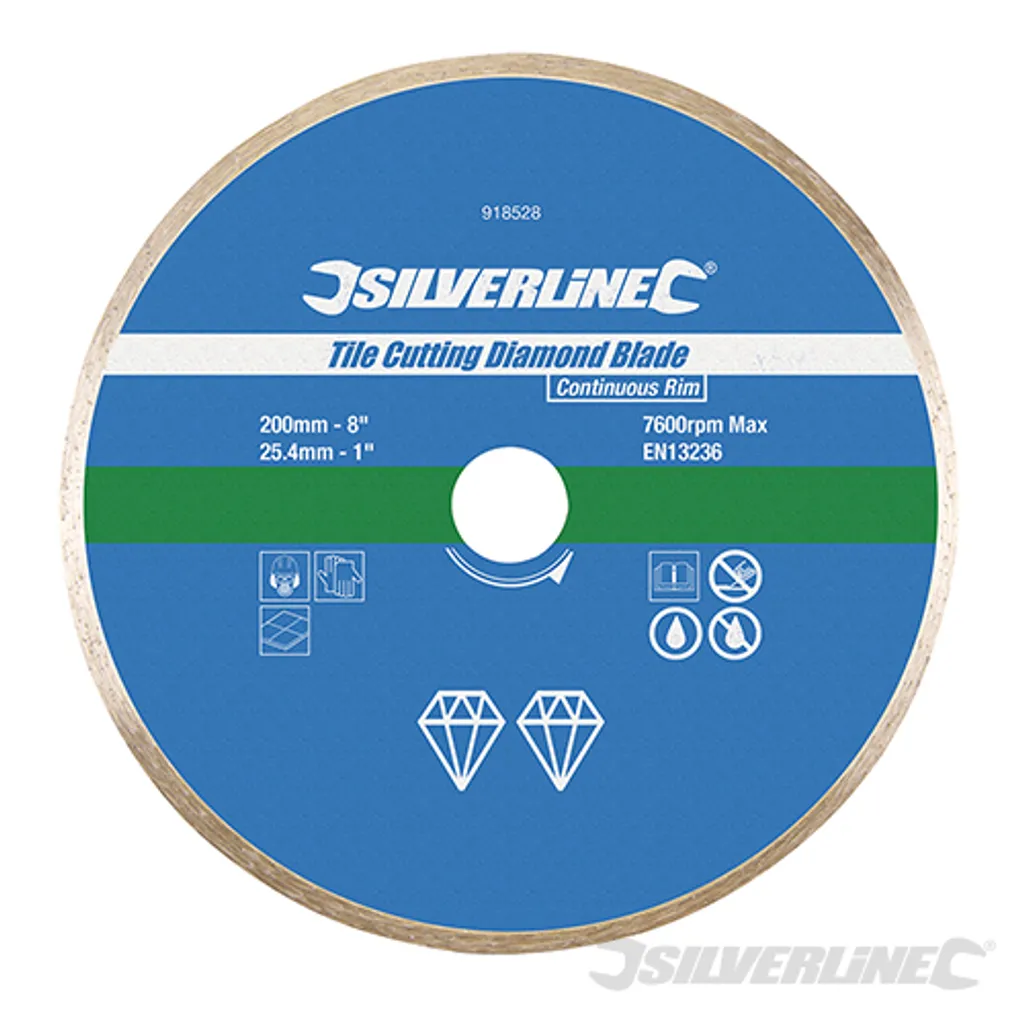 Disque diamant pour carreaux Silverline 918528 - Coupe fine 115 x 22mm