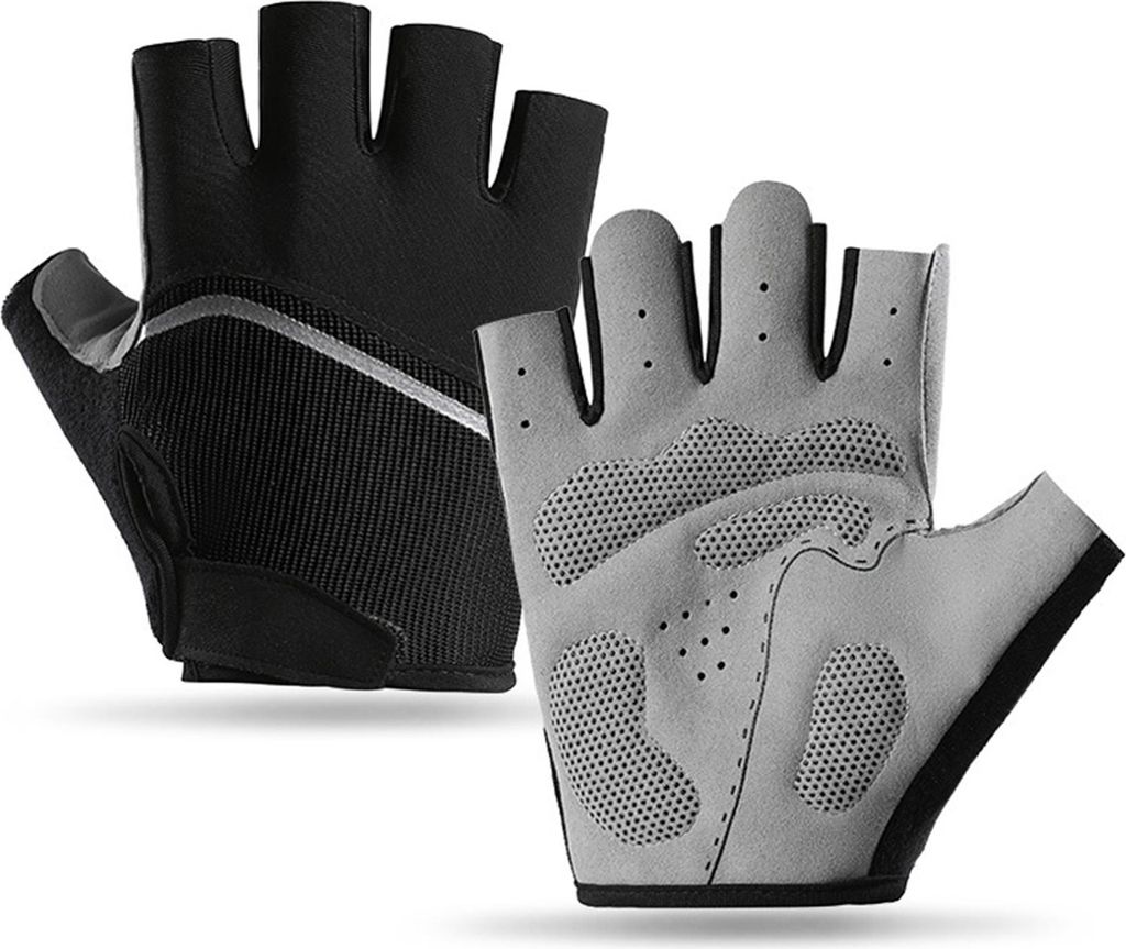1 Paar Fahrrad-Halbfingerhandschuhe für Herren und Damen, feuchtigkeitsableitend, atmungsaktiv, rutschfest, vielseitig einsetzbar, für Outdoor-Mo...