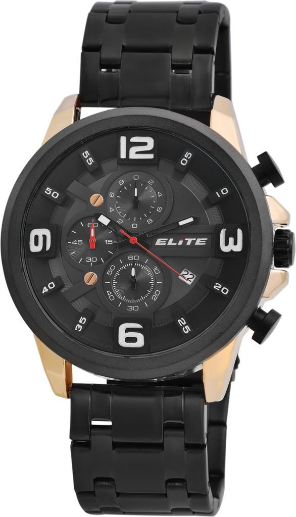 Elite Herren Chronograph mit Metallband, 3ATM Produktbild 