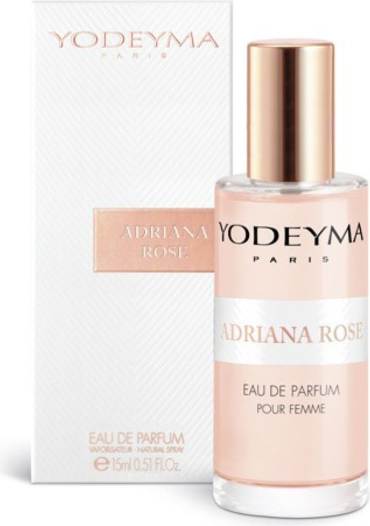 A product shot of a perfume bottle and its packaging against a white background.