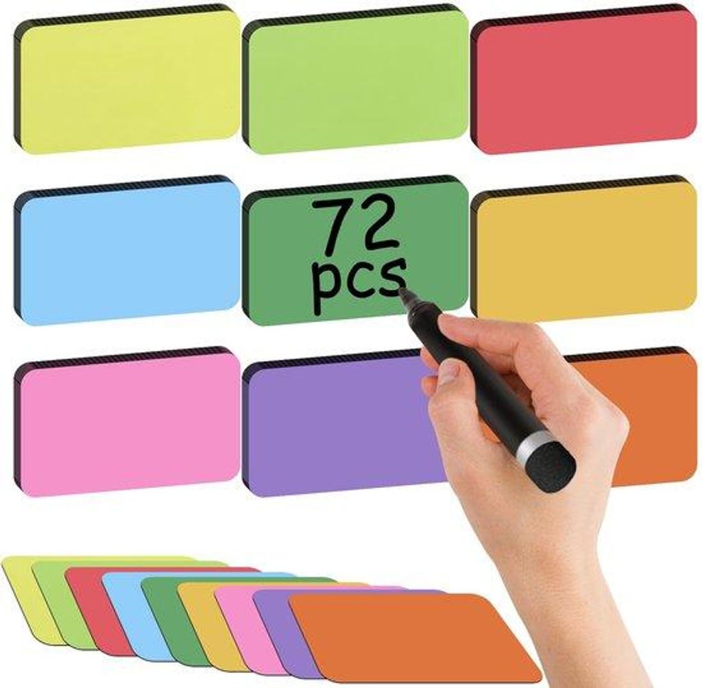 Magnetische Etiketten, 120 x 70 mm, Whiteboard, Accessoires