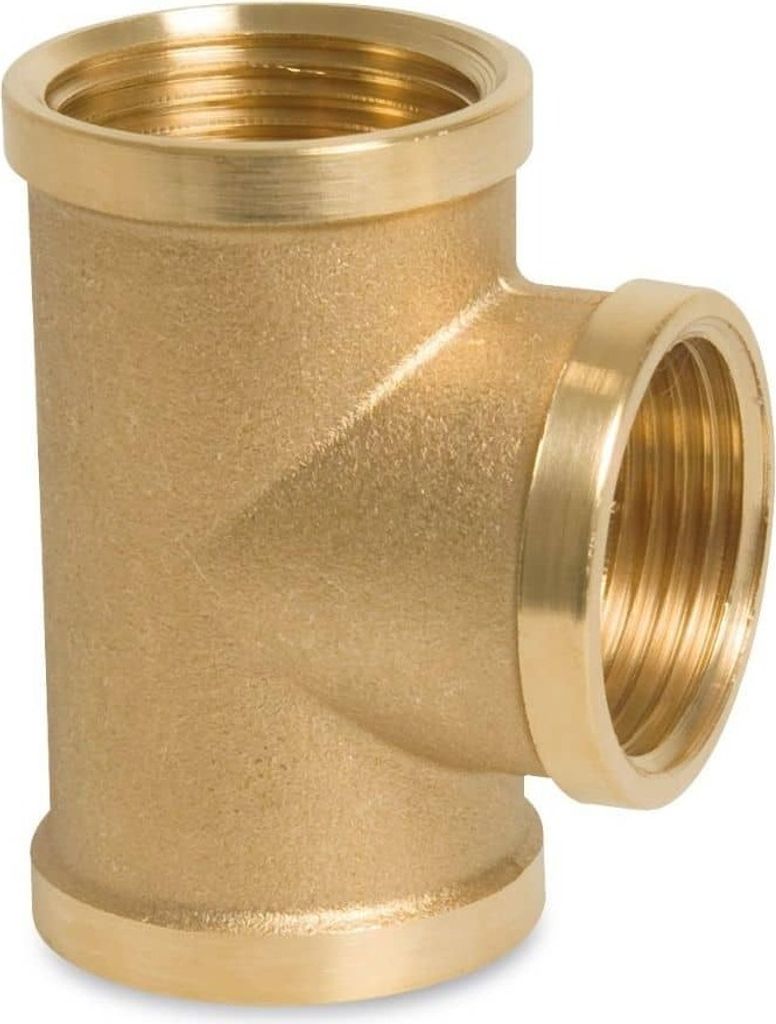 Messing T Stück 3/8" Innengewinde