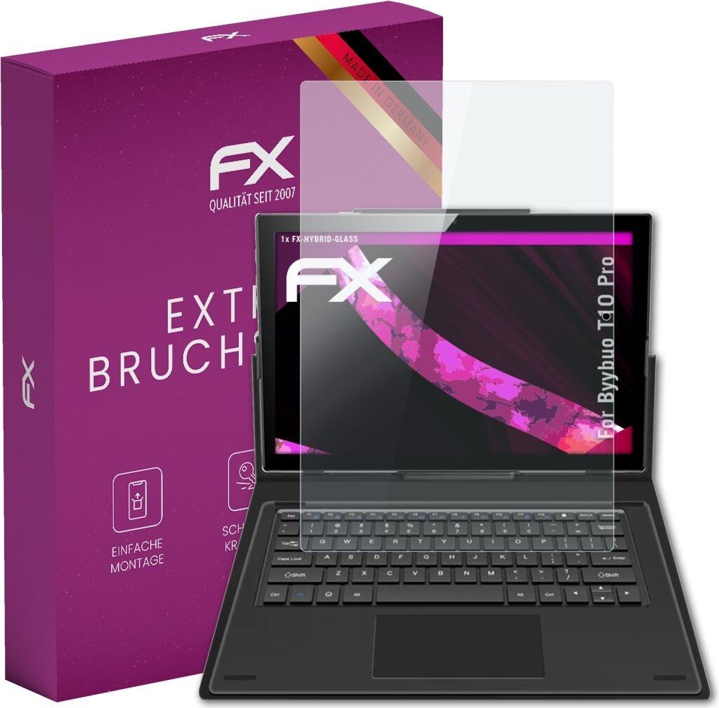 atFoliX FX-Hybrid-Glass Displayfolie kompatibel mit Byybuo T10 Pro Glasfolie