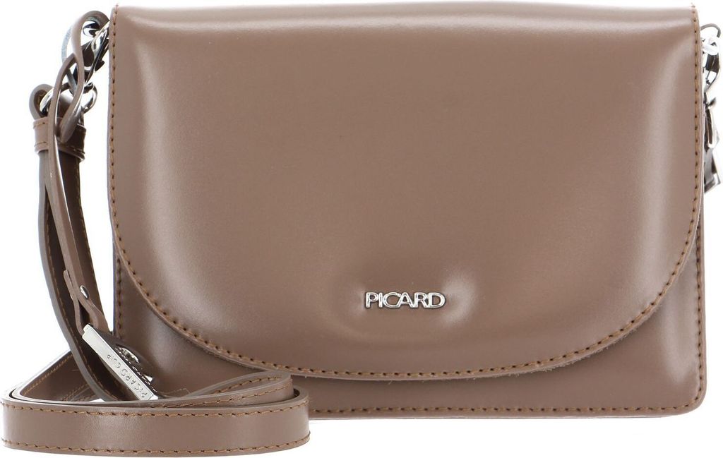 PICARD Leder Umhängetasche Abendtasche Berlin Crossbody Bag Chai taupe