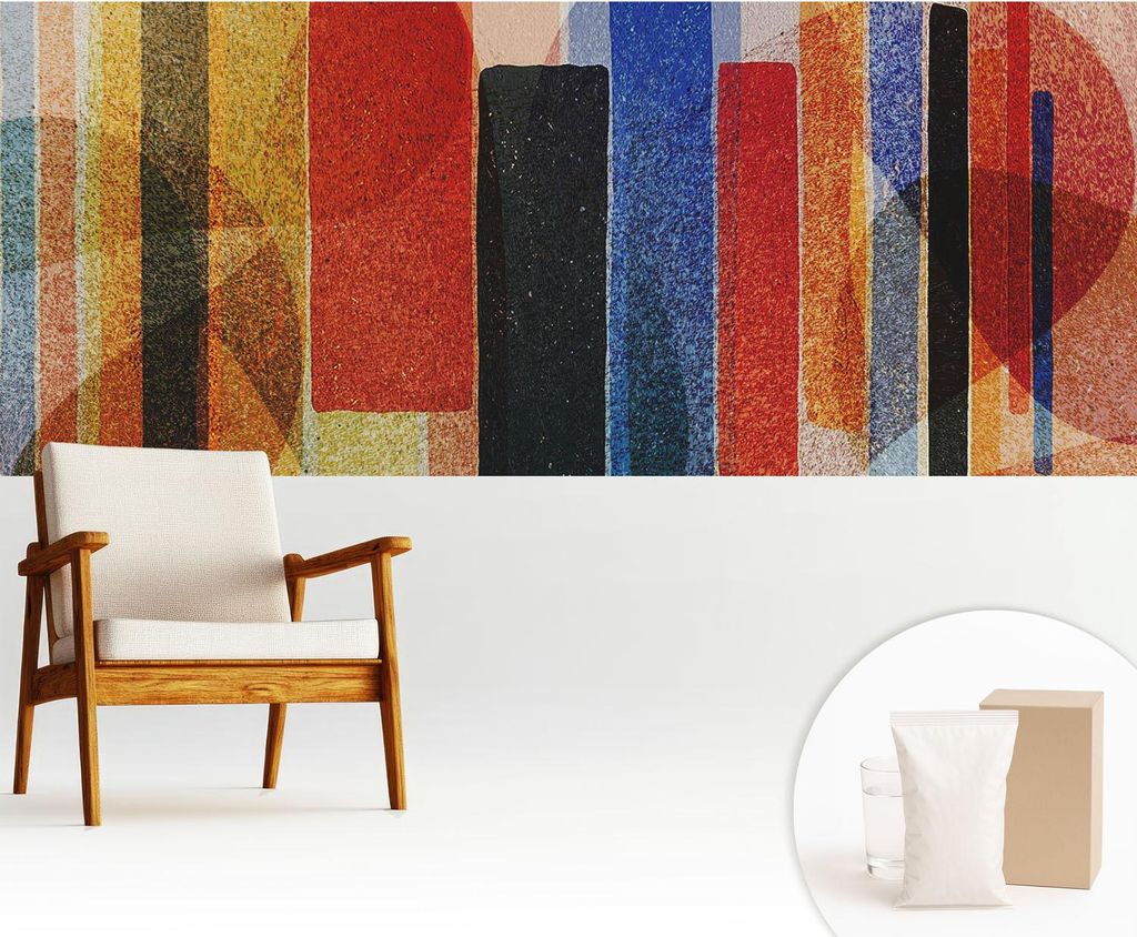 Fototapete - 250x104 cm - Tapete - Wandtapete - Wandbilder - Dekofolie - Tapete Folie - Wand - Dekoration - Wohnzimmer - Geometrische Formen