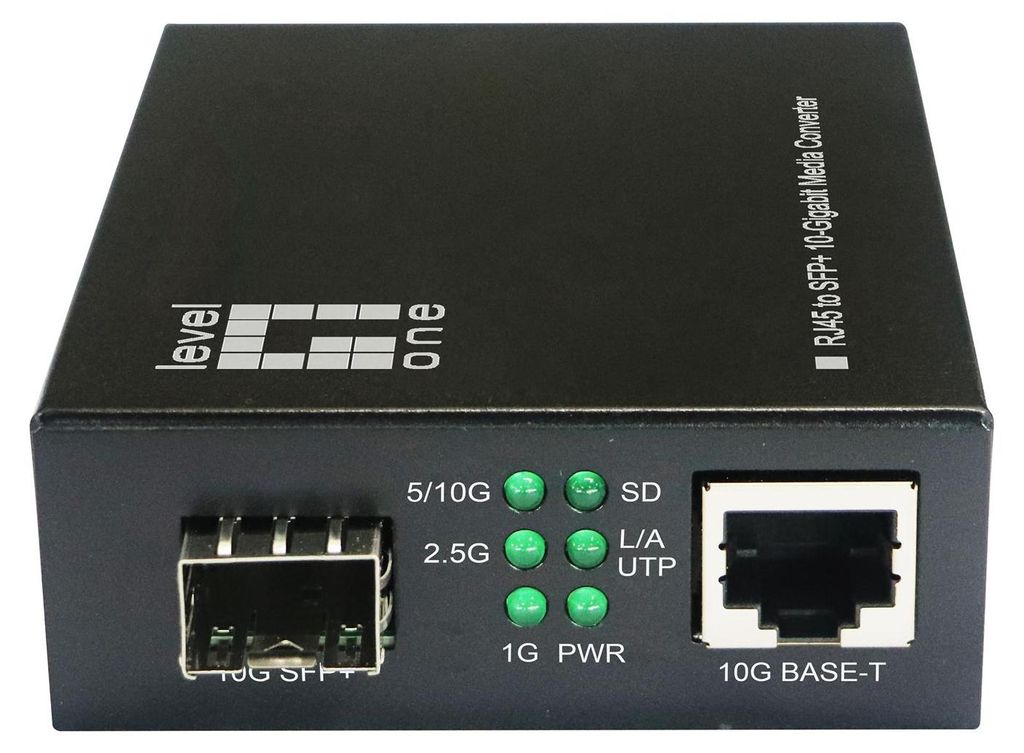 Konverter GVT-2051 10GBit>RJ45 to SFP+ sw Produktbild 