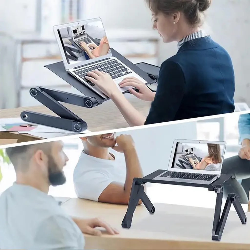 Nobel Table d'ordinateur portable réglable et support pliable inclinable
