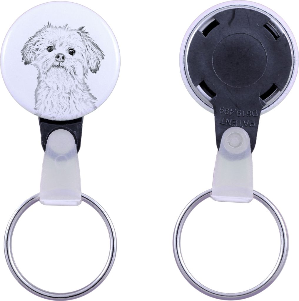 Löwchen - Schlüsselanhänger mit dem Bild eines Hundes, Anhänger mit dem eigenen Grafikdesign der Marke Art-Dog