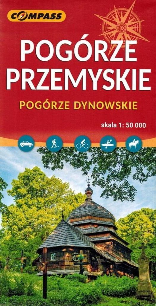Przemyśl und Dynowskie-Vorgebirge. Touristenkarte. Ausgabe 2023. Kompass