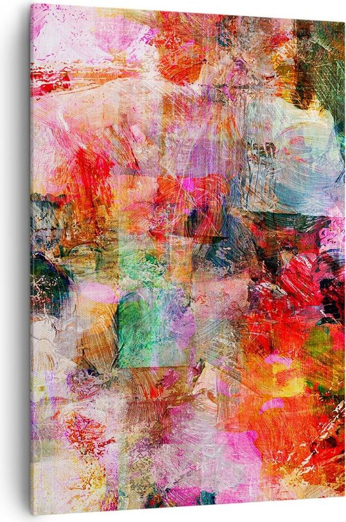 Bild auf Leinwand - Leinwandbild - Einteilig - Abstraktion modern - 70x100cm - Wand Bild - Wanddeko - Wandbilder - Leinwanddruck - Wanddekoration -...