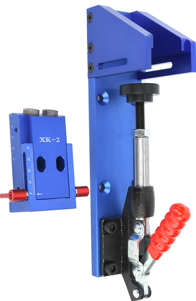 Guide de perçage pour assemblage de meubles avec mèche et pince - 2