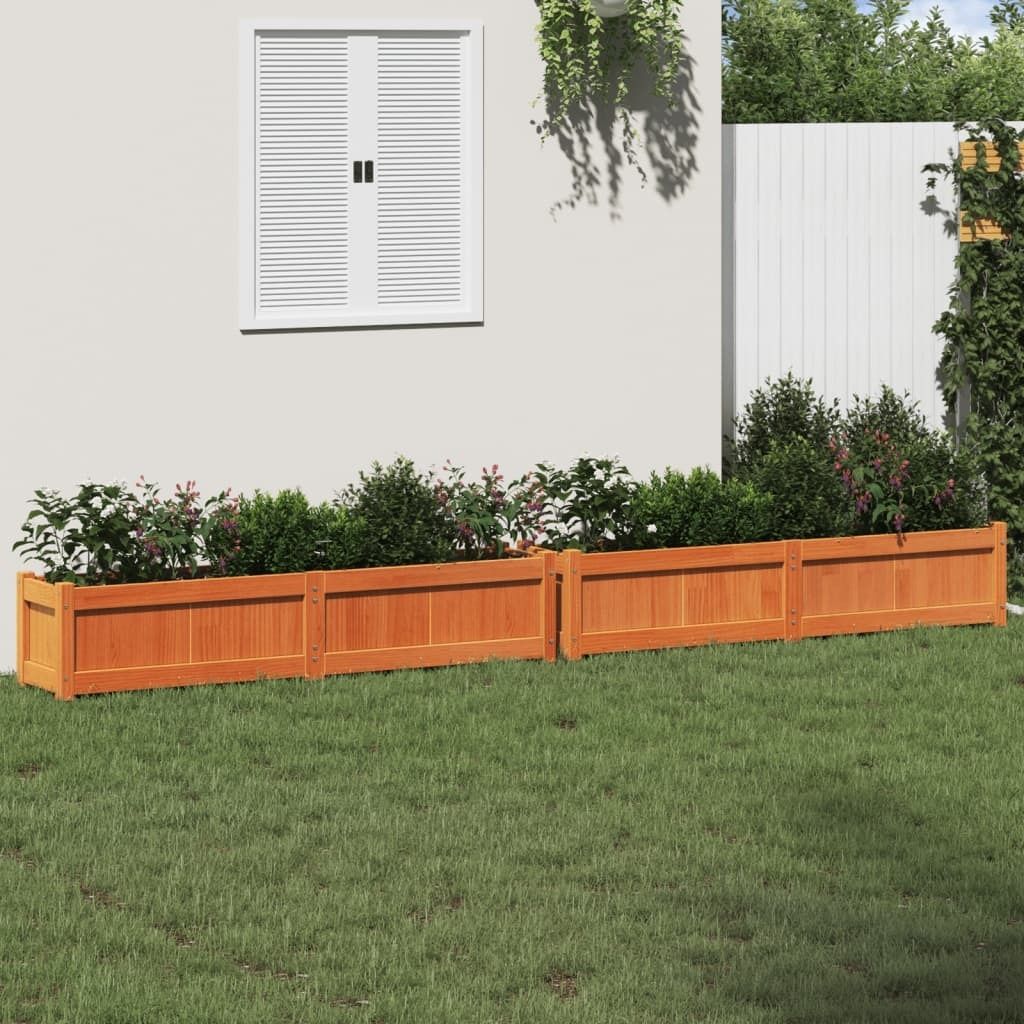 Maison Exclusive - Pflanzkübel 2 Stk. Wachsbraun Massivholz Kiefer