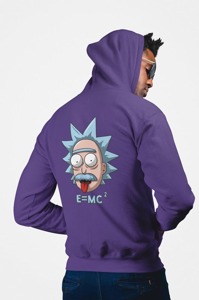 D&B Uni Hoodie ZIPMO00054 Rick And Morty Lila-Größe XL