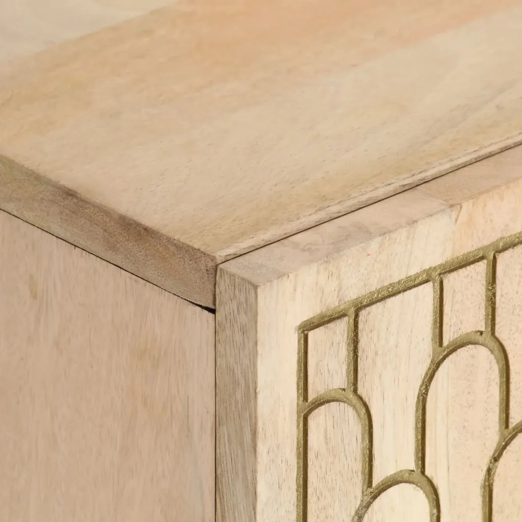 Base TV 105cm Legno di Mango e Ferro | Mobile Massiccio Alta Qualità - 5