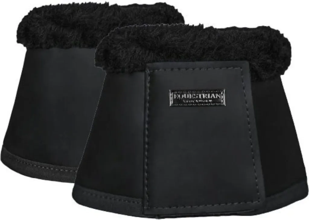 Protège-sabots All Black Equestrian Stockholm XL en cuir synthétique