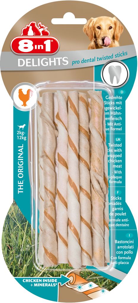 8in1 Delights Pro Dental Twisted Sticks 10 Stück