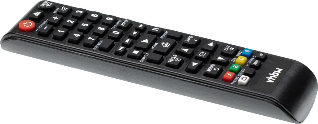 vhbw Fernbedienung kompatibel mit Samsung HT-J5500W/ZA, HT-J5500, HT-JM41, HT-J5550W, HT-J4550 Blu-Ray Disc Player - Ersatzfernbedienung