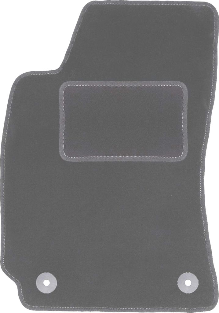 Fahrerfußmatte Velours graphit passend für Skoda Superb I (2001-2008, Limousine) – mit Befestigungen – passgenau