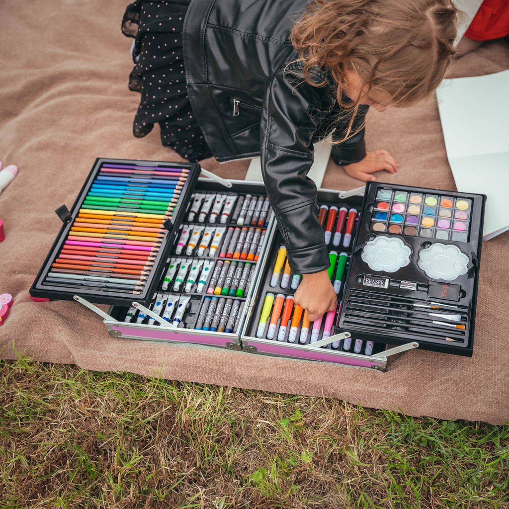Malset Kunstset Koffer mit Buntstiften Farben Produktbild 7