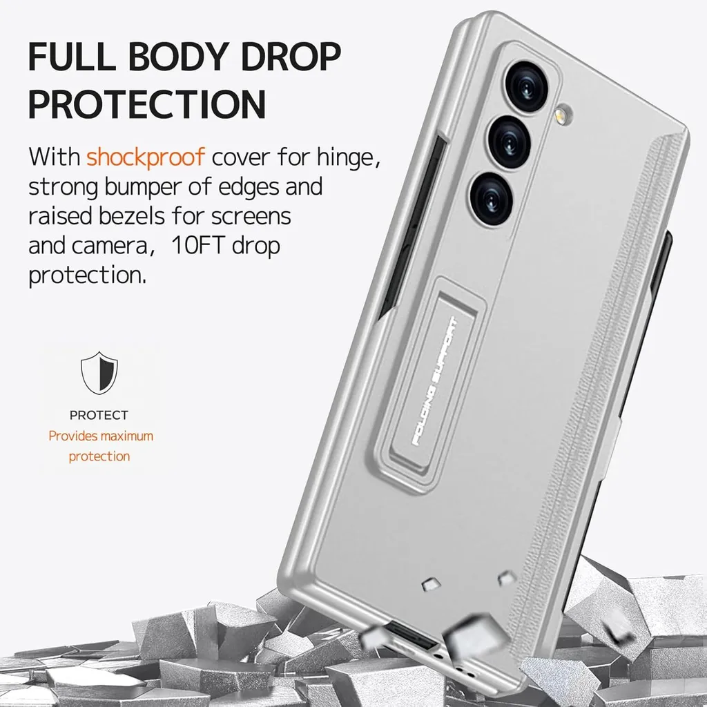 Custodia Professionale Z Fold 6 Argento: S Pen e Supporto Video - 8