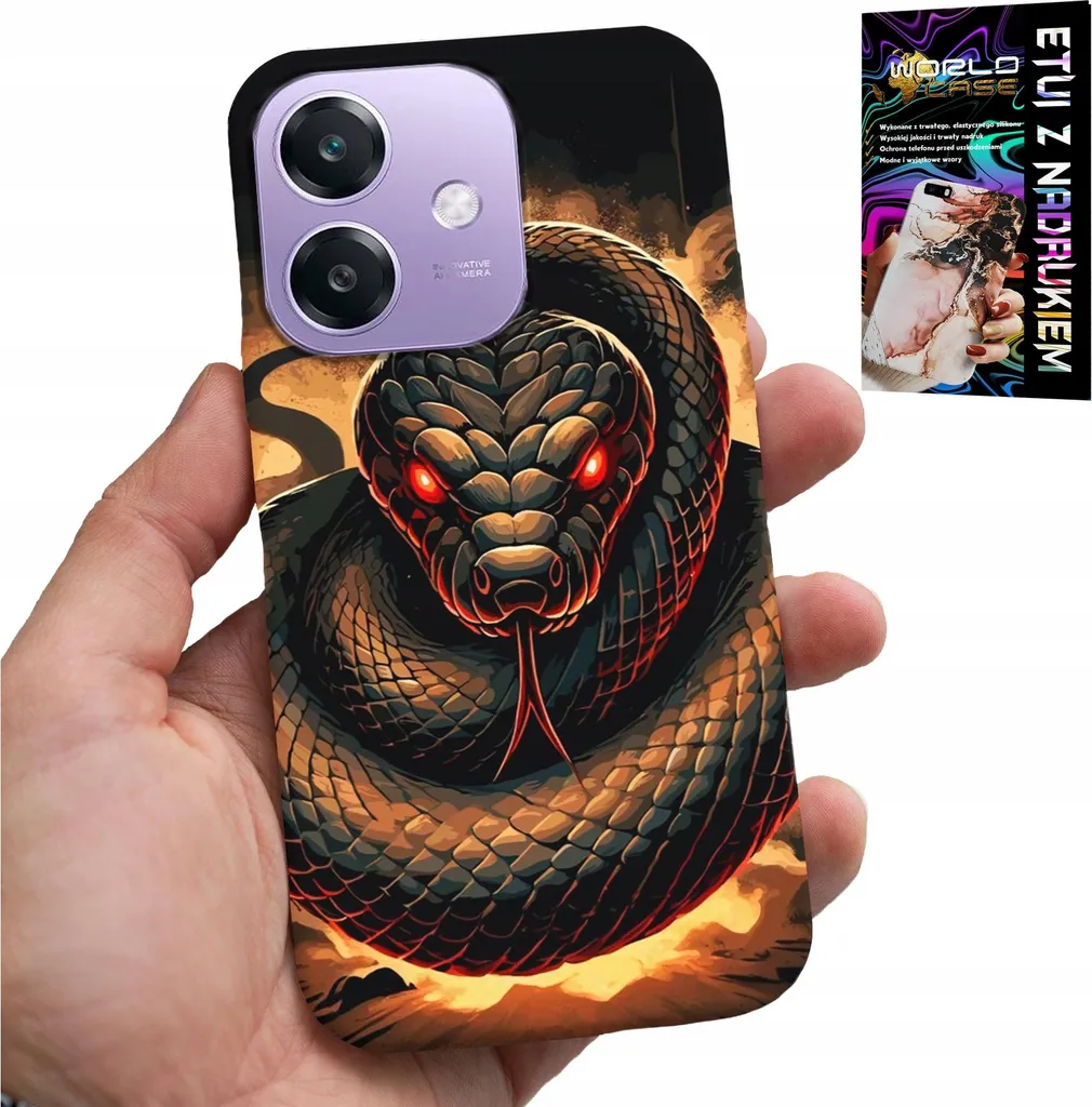 Custodia Protettiva Oppo A40 / A40M - Snake Cobra Edition + Foil
