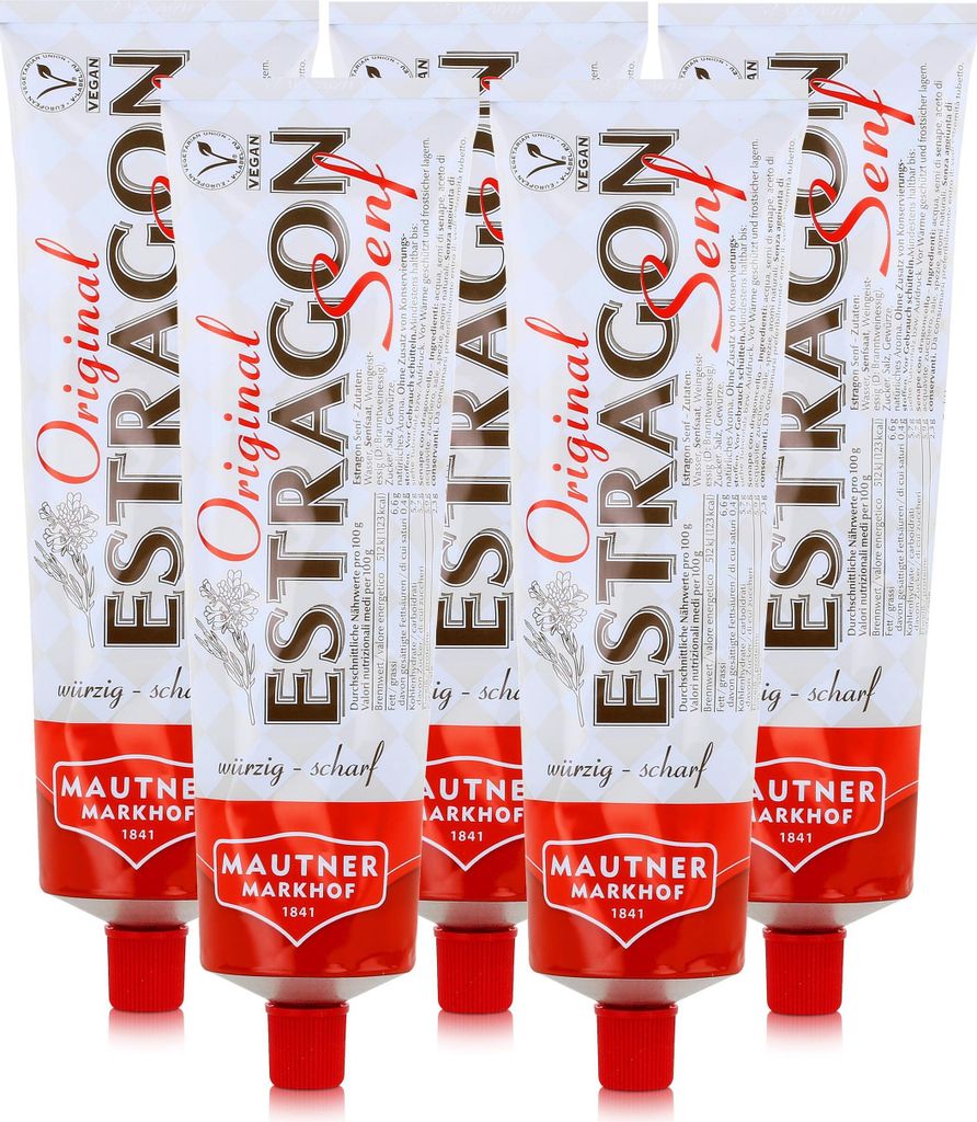 Mautner Estragon Senf 330g - Das würzig scharfe Original Produktbild 