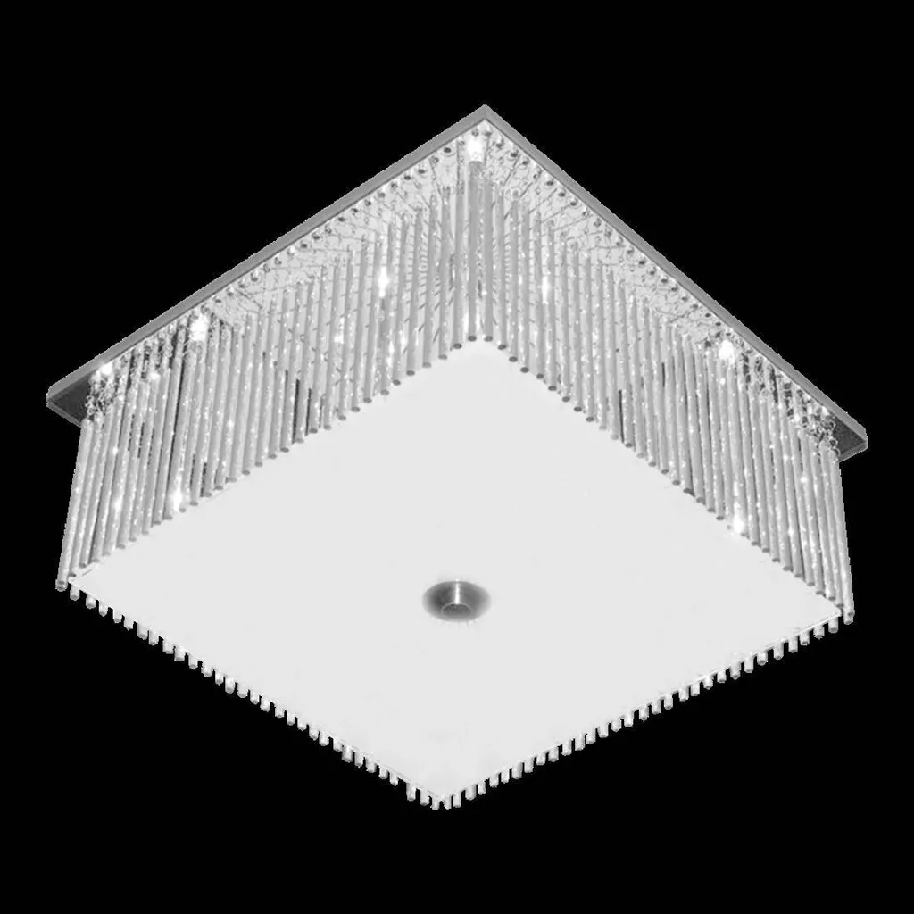 Plafonnier RETTO 8xG4 Chrome et Aluminium Design Moderne L350mm H175mm