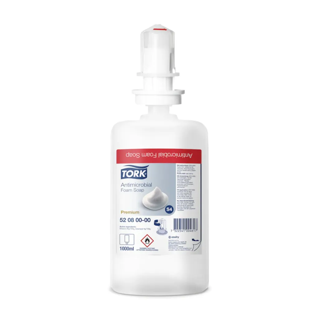 Désinfectant Mains Tork 520202 S4 : Stop aux Mains Sèches - 1000ml x 6