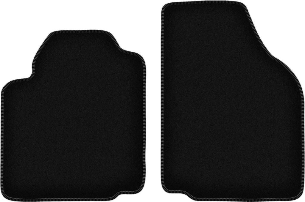 Wielganizator Velours-Autoteppiche vorne – passend für Ford Fiesta MK3 (Schrägheck, Bj. 1989-1996) – schwarz, passgenau, mit Befestigungen s...