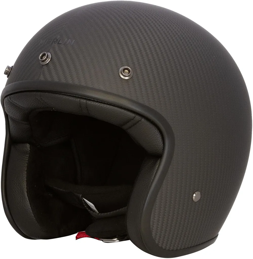 Casque Jet Merlin Blackbird Carbon 2XL - Protection et Style Carbone
