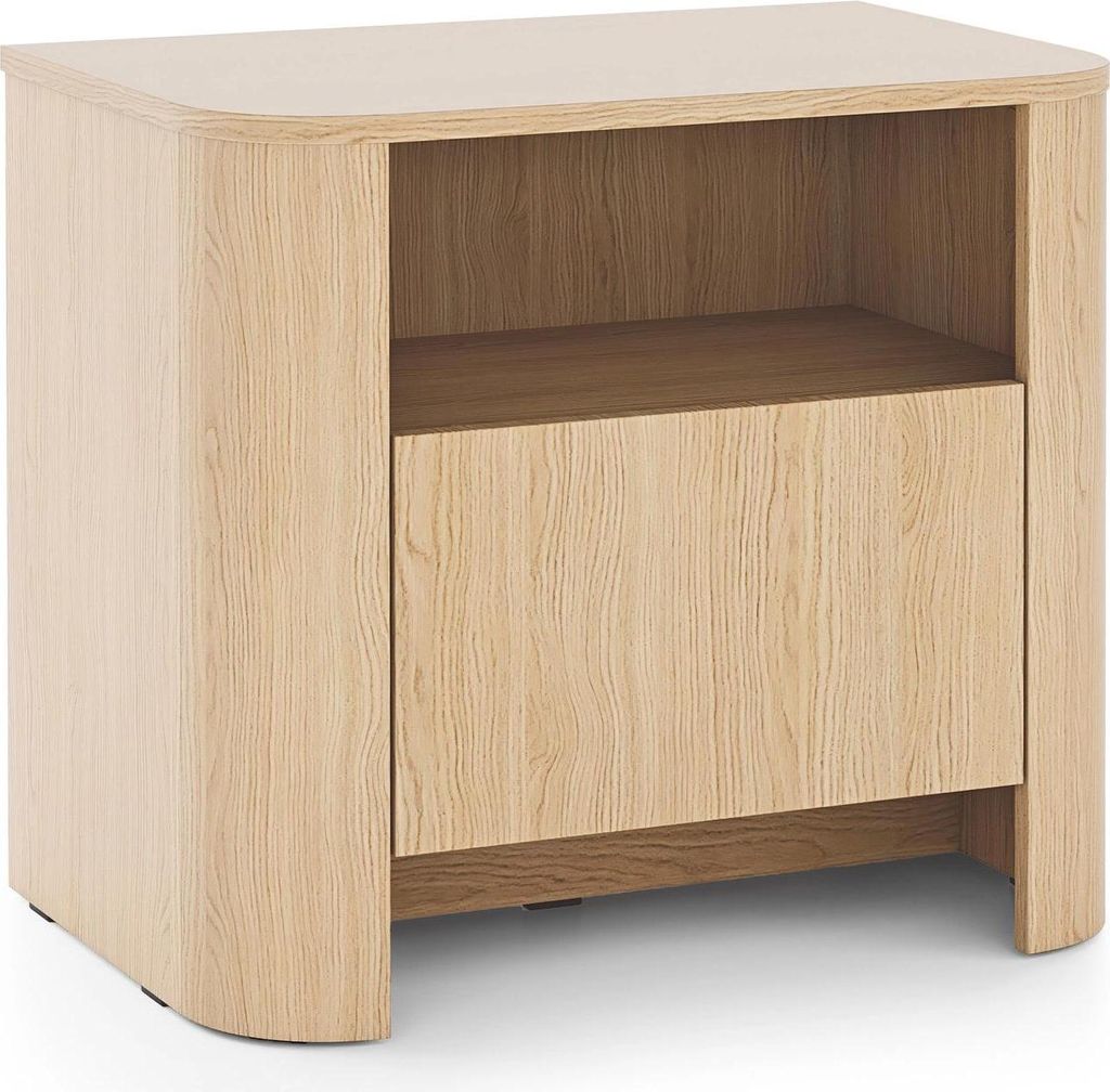 Aura Nachttisch 58 cm in Vicenza Eiche mit Push-to-Open Produktbild 