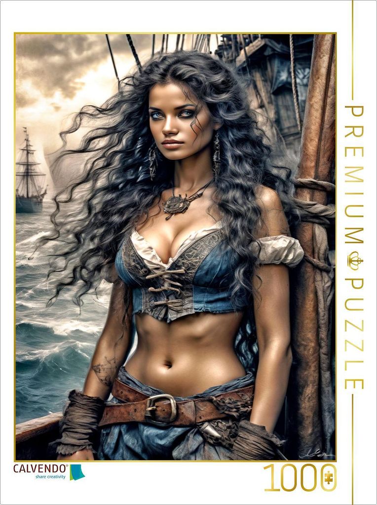 CALVENDO Puzzle Der Mastkorb ist Deirdre's Revier. Sie liebt die endlose Weite. | 1000 Teile Lege-Größe 64x48cm Foto-Puzzle für glückliche Stunden