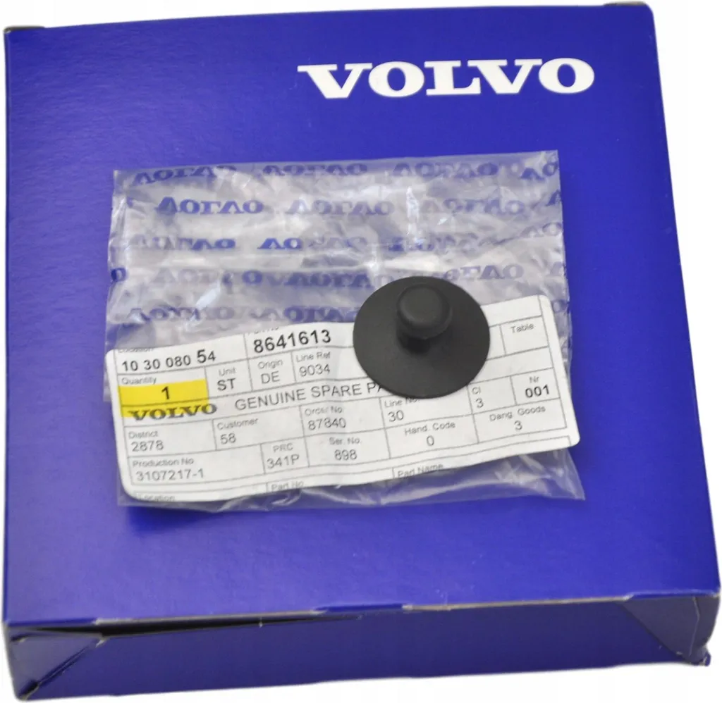 Clip Tappetini Volvo 8641613 Originale OE - Fissaggio Sicuro Tappeti