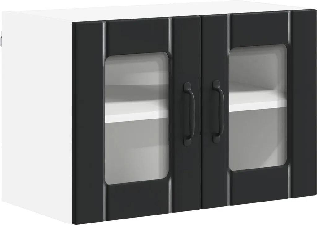 Armadio Cucina Nero 60x31x40 cm vidaXL | Mobile Pensile Salvaspazio Legno
