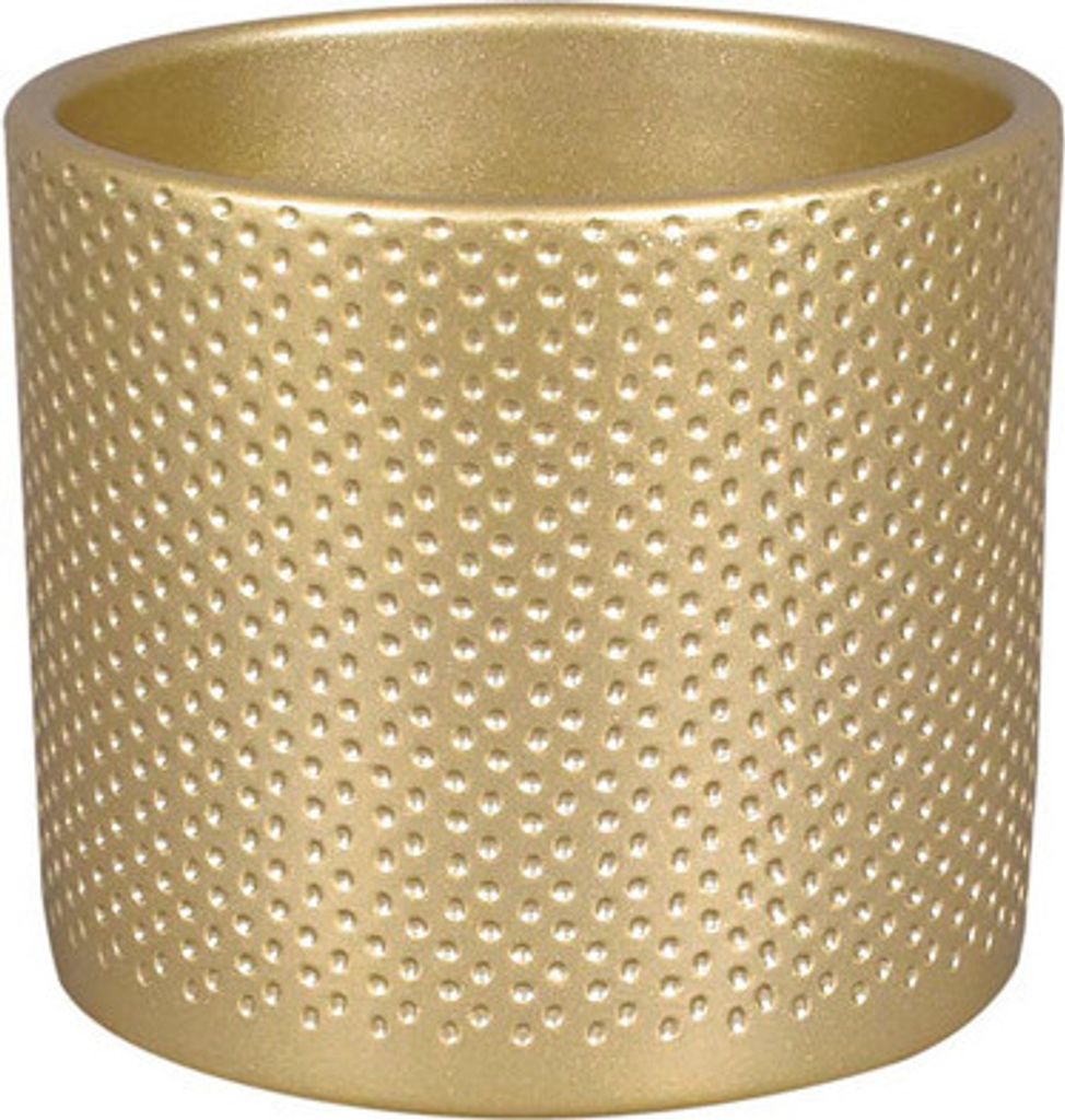 Cache-pot en céramique ZEUS DOTS CHRISTMAS Ø 17 cm or Image du produit 