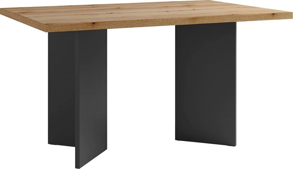 byLIVING Tisch MARTEN / Tischplatte in Evoke Eiche - Optik, Gestell in anthrazit / stabile Konstruktion, bis 6 Personen / Esstisch / Küchentisch /...