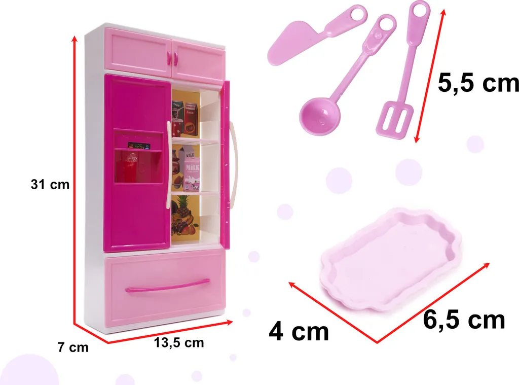 Cuisine de poupée complète 4 modules avec sons et lumières intégrés