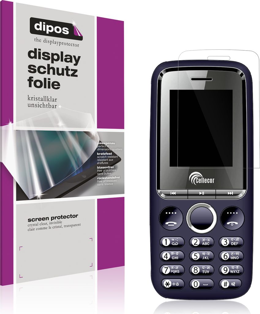 4x Schutzfolie für Cellecor A3 klar Displayschutzfolie Folie Display Schutz dipos
