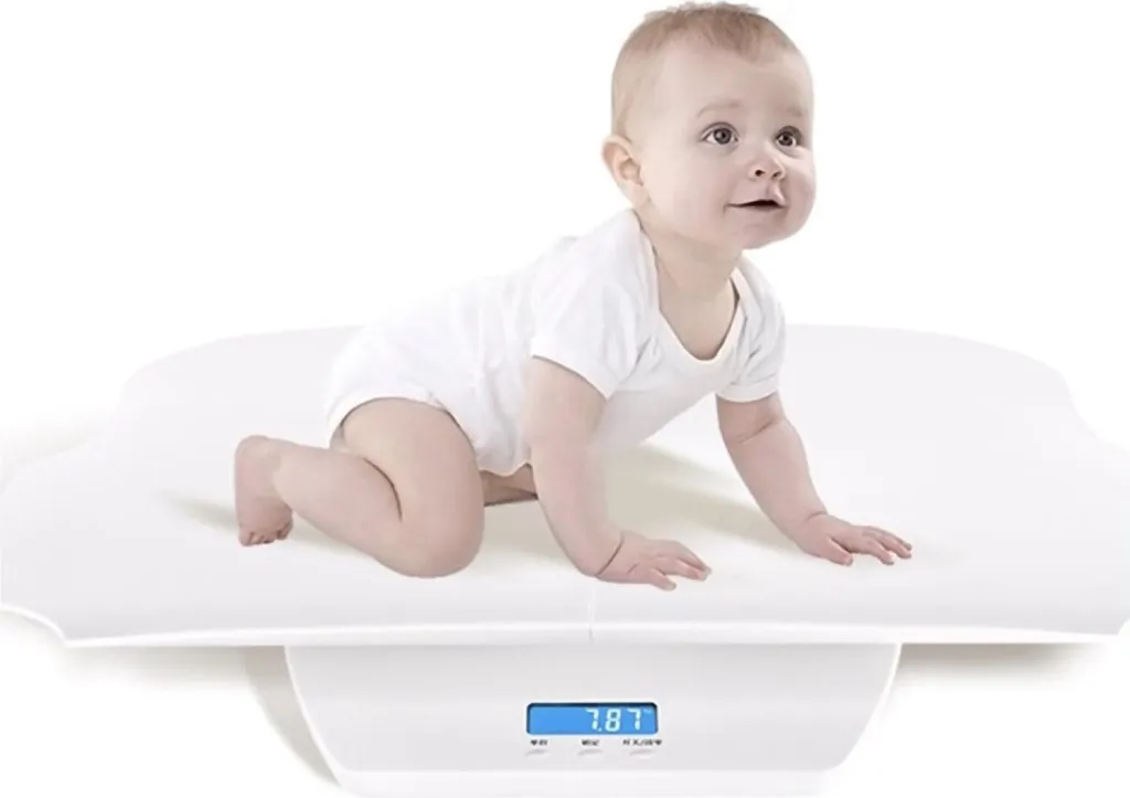 Pèse-bébé de type split haute précision avec fonction tare et écran LCD bleu