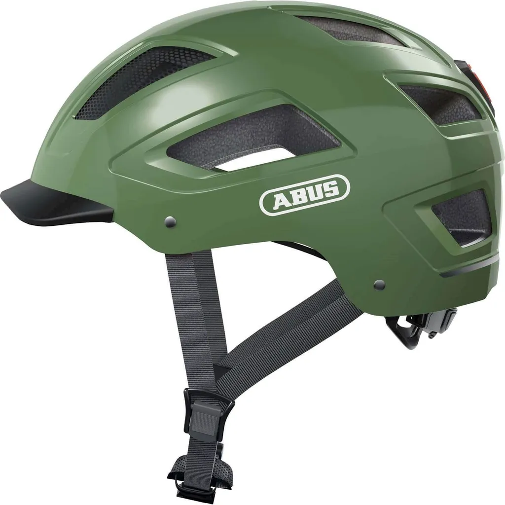 Casque Abus Hyban 2.0 Jade Green M avec LED - Haute Visibilité et Ventilation