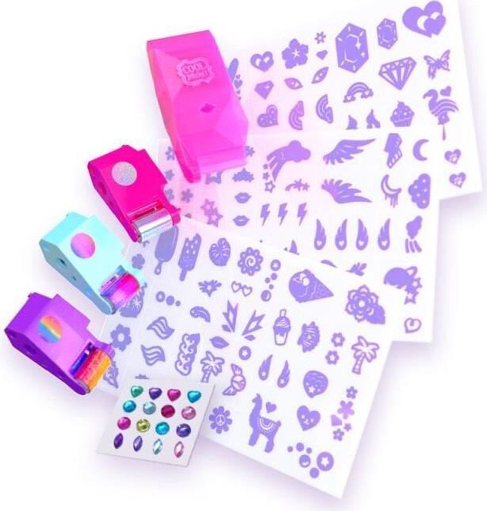 Shimmer Me Body Art Set, SPIN MASTER, Metallische Temporäre Tattoos, 135 Tattoos, Mit Strasssteinen