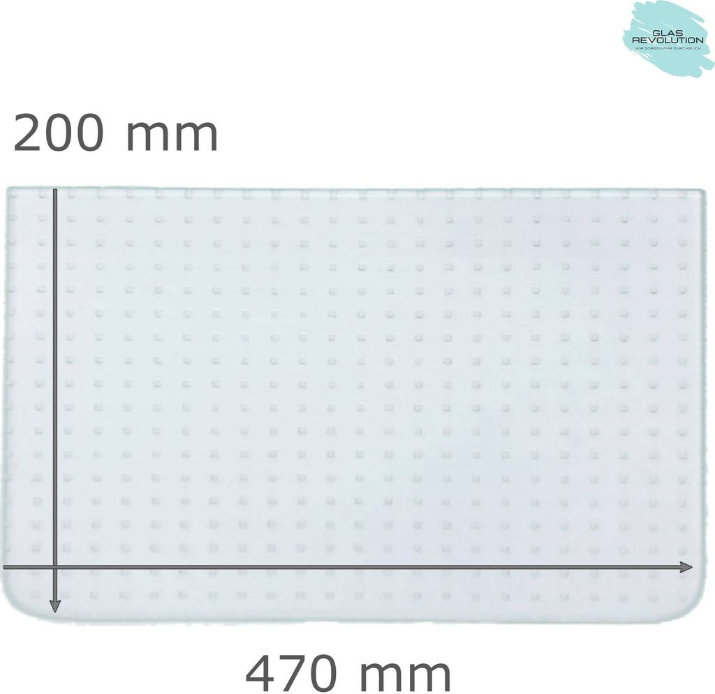 Kühlschrank Einlegeboden - Master Carré 4 mm - 2 abgerundete Ecken - (116,62 EUR / qm - Mindestbfl. 0,25 qm - Kantenb. 5,35 EUR / lfm - Eckenb. 1...