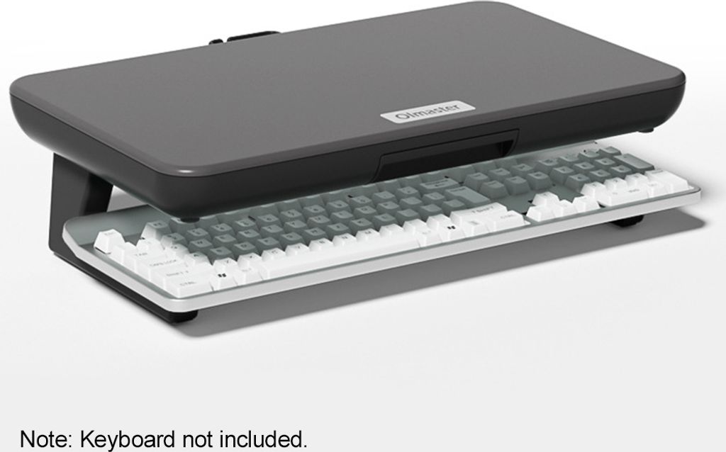 Olmaster Faltbarer Laptopstaender, Computer-Erhoehungsstaender, Monitorbasis fuer den Schreibtisch, ergonomisches Design, zweistufige Hoehenverstel...