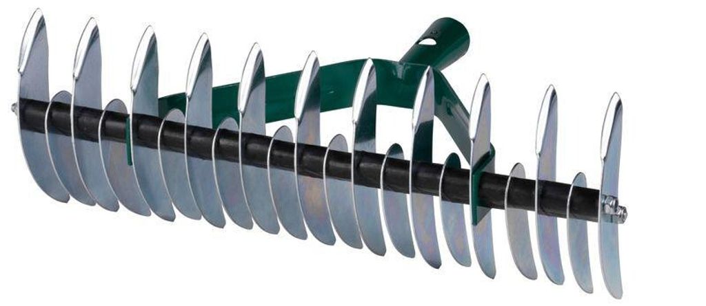 Rastrello per erba in metallo 11/21 denti per arieggiare Immagine del prodotto 