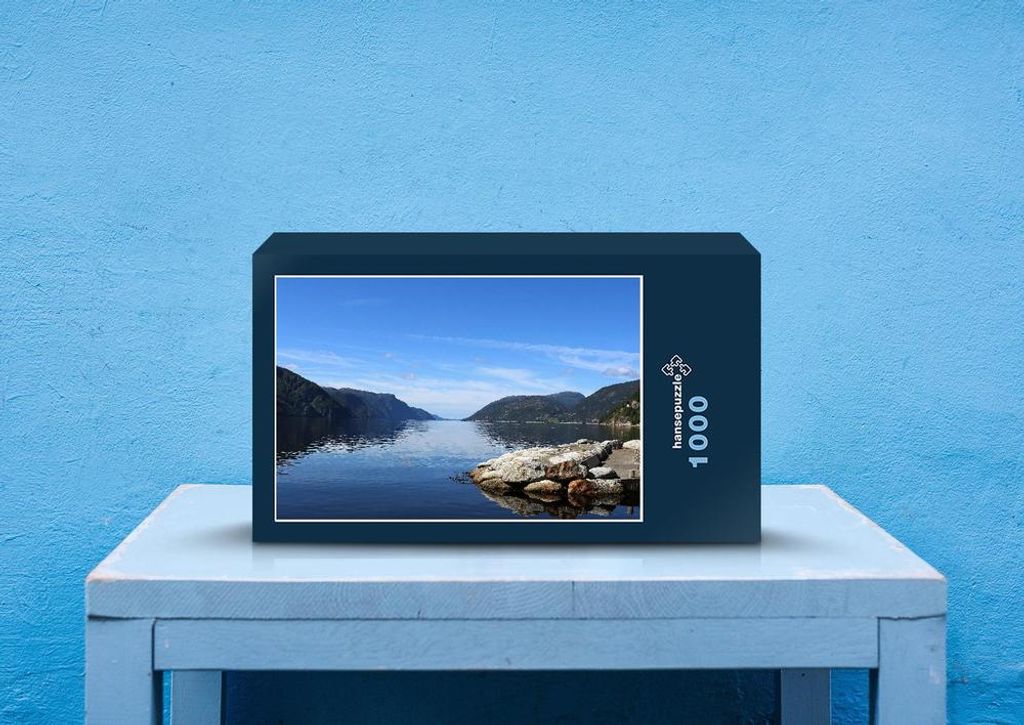 hansepuzzle 71414 - Norwegen Puzzle, 1000 Teile, Natur, 60,0 x 46,0cm mit hochwertiger Aufbewahrung, Kartonbox und wiederverschließbarem Beutel