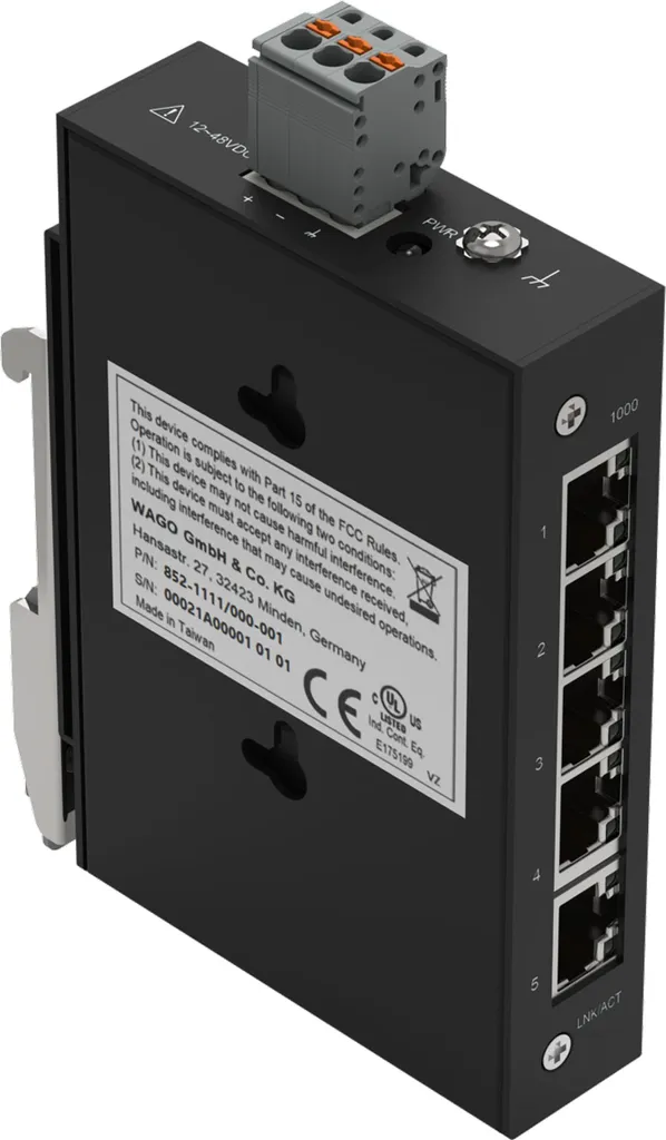 WAGO Switch Rail DIN 5 Ports 10/100/1000Mbps Layer 2 Haute Performance